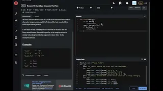 codewars python Remove First and Last Character Part Two