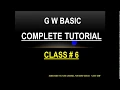 how to work in gwbasic 10th class computer tutorial and practicals Cs by sam GW basic commands