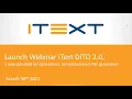 Live webinar iText DITO 2 0 the next step in intuitive template based PDF generation