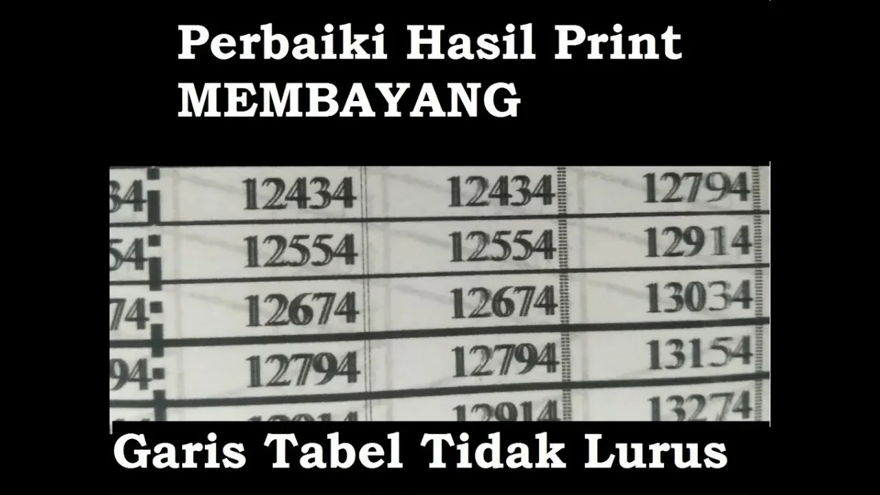 Printer Service - Mengatasi Hasil Print Bergeser Pada Huruf dan Garis Tabel. 