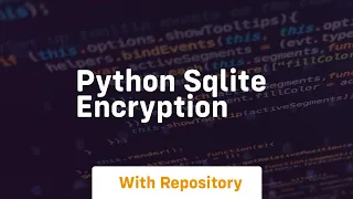 python sqlite encryption