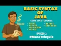 Java Basic Syntax Explained Class Static Access Modifiers System out println Telugu