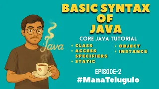 Java Basic Syntax Explained Class Static Access Modifiers System out println Telugu