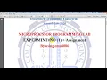Microprocessor Programming LAB 1