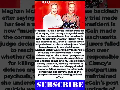 Meghan McCain SLAMMED After Linking Clancy Trial to Female President!