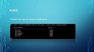 Using ALIAS Option With Select Command SQL Basics Tutorial - 18