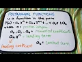 Polynomial Functions