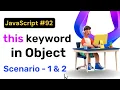 this keyword in Object function keyword Arrow function JavaScript Hindi Coding Scenes