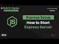Start Express Server Handle Incoming Requests - Creating a Web Server Part