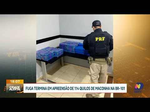Fuga na BR-101 termina com apreensão de 114 kg de maconha pela polícia