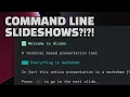 Command Line SLIDESHOW Yes it s possible