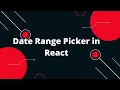 Master Date Range Picker in React Select Dates Like a Pro