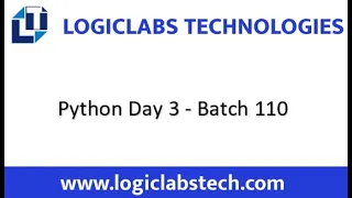 Python Day 3 Batch 110
