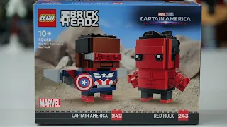 LEGO Marvel Brickheadz 40668 Captain America & Red Hulk - LEGO Speed Build Review