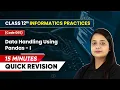 15 Minutes Masterclass Quick Revision Data Handling Using Pandas-I Class 12 IP Code 065