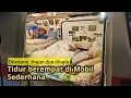 Camping di Musim Hujan dan Tidur Bersama di Campervan Sederhana. 