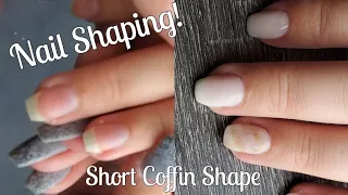 HOW TO Coffin Style Shape on Short Nails