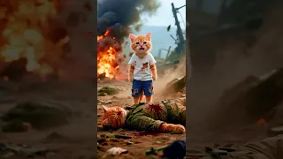 القط مياو مستني أبوه يرجع من الحرب ضد أعداء الوطن واللي حصل بعدها كسر قلبه Shorts Cat Ai 
