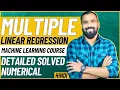 Multiple Linear Regression Explained with Solved Numerical in Hindi Machine Learning Course