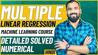 Multiple Linear Regression Explained with Solved Numerical in Hindi Machine Learning Course
