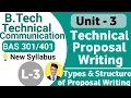 Technical Proposal Writing L-3 Unit - 3 btech 2nd year technical communication