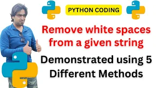 Python Coding - Remove white spaces from a given string In Hindi