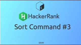 Sort Command HackerRank Linux Shell