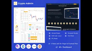 Crypto Dashboard Bootstrap Admin Templates with Semi Light Theme