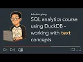 SQL analytics course with DuckDB - strings concepts