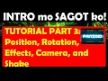 PANZOID Tutorial P3 POSITION ROTATION EFFECTS CAMERA and SHAKE