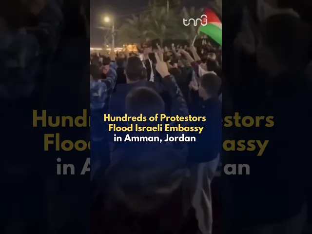 Protesters in Amman, Jordan storm Israeli Embassy for many nights, affirming their loyalty to G@za.