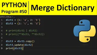 Python Program - Merge Two Dictionaries in Python