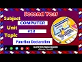 Inter Part-2 Computer Unit 13 Lecture No 4 Function Declaration