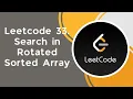 Search in Rotated Sorted Array c Leetcode 33 Array Binary Search