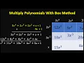 How to Multiply Polynomials using The Box Method