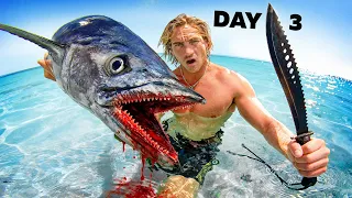 3 Days Eating ONLY What I CATCH On a Uninhabited Island