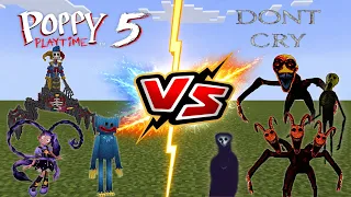 Don't Cry VS Poppy Playtime 5 [Lily LoveBraids] 🆚 [Don't Cry] Minecraft Addon