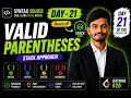 Day 21 Valid Parentheses in Python LeetCode Stack Explained Simply