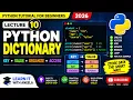 Python Dictionary Complete Tutorial for Beginners to Job-Ready Dict vs List vs Tuple Lecture 10