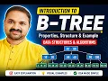 Introduction to B-Tree Properties Structure Example Data Structures Algorithms DSA DS