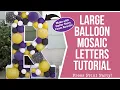 Create Stunning Big Balloon Mosaic Letters for Graduation - Free Template GRAD Letters Numbers