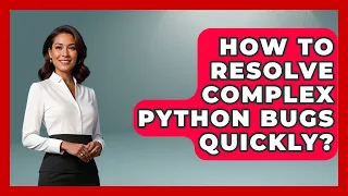 How To Resolve Complex Python Bugs Quickly - Python Code School
