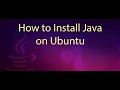 Installing Open JDK on Ubuntu