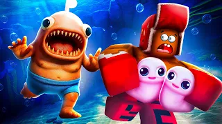 ЗРЯ ОН УКРАЛ ЧЕРВЯЧКОВ!😱 ГИГАНТСКИЙ РЫБА-МОНСТР ВЫШЕЛ НА ОХОТУ! ROBLOX