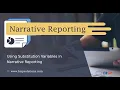 Using Substitution Variables in Narrative Reporting Oracle EPM Narrative Reporting Oracle EPM