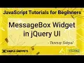 Message Box Widget in JQuery UI 2019