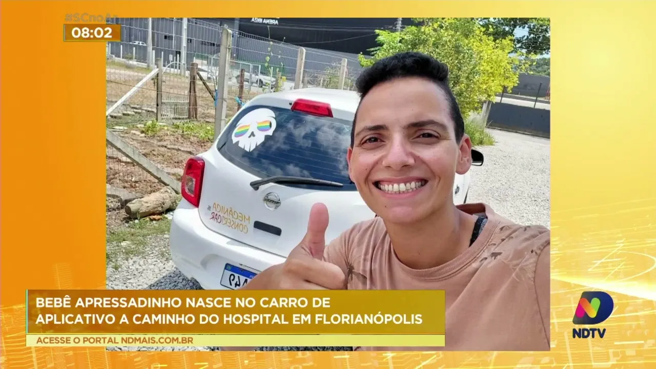 Bebê apressadinho nasce no carro de aplicativo a caminho do hospital em Florianópolis