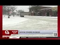 Akron drivers take it slow and steady on snow packed roads