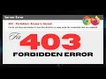 How To Fix 403 Forbidden Error 403 - Forbidden Access Is Denied