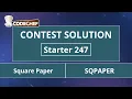 Square Paper SQPAPER Starter 247 CodeChef Solution